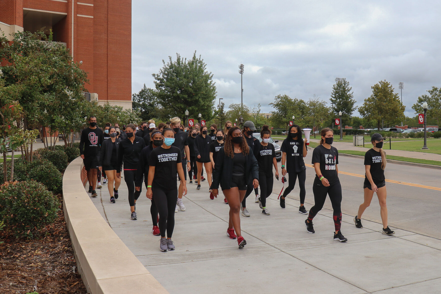 OU Athletes march